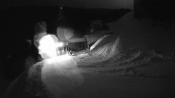 Modrá sjezdovka - dojezd k lanové dráze