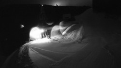 Modrá sjezdovka - dojezd k lanové dráze