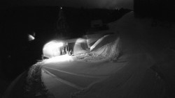 Modrá sjezdovka - dojezd k lanové dráze