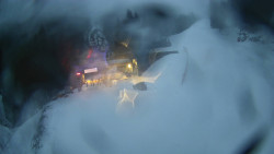 Modrá sjezdovka - dojezd k lanové dráze