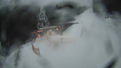 Modrá sjezdovka - dojezd k lanové dráze