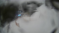 Modrá sjezdovka - dojezd k lanové dráze