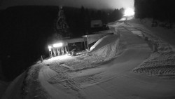 Modrá sjezdovka - dojezd k lanové dráze