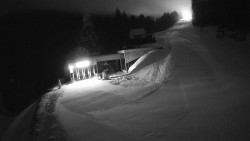 Modrá sjezdovka - dojezd k lanové dráze