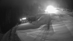 Modrá sjezdovka - dojezd k lanové dráze