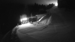 Modrá sjezdovka - dojezd k lanové dráze