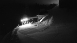 Modrá sjezdovka - dojezd k lanové dráze