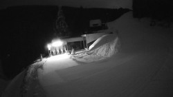 Modrá sjezdovka - dojezd k lanové dráze