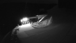 Modrá sjezdovka - dojezd k lanové dráze