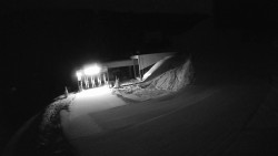 Modrá sjezdovka - dojezd k lanové dráze