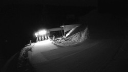 Modrá sjezdovka - dojezd k lanové dráze