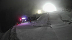 Modrá sjezdovka - dojezd k lanové dráze