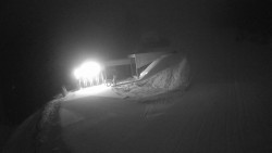 Modrá sjezdovka - dojezd k lanové dráze