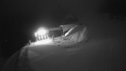 Modrá sjezdovka - dojezd k lanové dráze