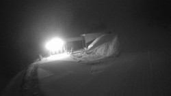 Modrá sjezdovka - dojezd k lanové dráze