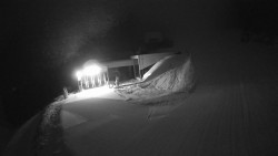 Modrá sjezdovka - dojezd k lanové dráze