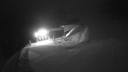 Modrá sjezdovka - dojezd k lanové dráze