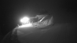 Modrá sjezdovka - dojezd k lanové dráze