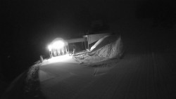 Modrá sjezdovka - dojezd k lanové dráze