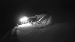 Modrá sjezdovka - dojezd k lanové dráze