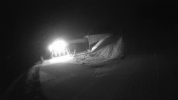 Modrá sjezdovka - dojezd k lanové dráze