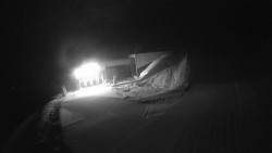 Modrá sjezdovka - dojezd k lanové dráze