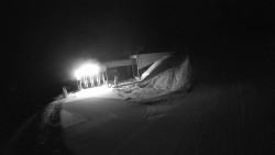 Modrá sjezdovka - dojezd k lanové dráze