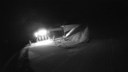 Modrá sjezdovka - dojezd k lanové dráze