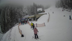 Modrá sjezdovka - dojezd k lanové dráze