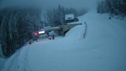 Modrá sjezdovka - dojezd k lanové dráze