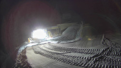 Modrá sjezdovka - dojezd k lanové dráze