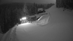 Modrá sjezdovka - dojezd k lanové dráze