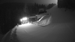 Modrá sjezdovka - dojezd k lanové dráze