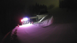 Modrá sjezdovka - dojezd k lanové dráze