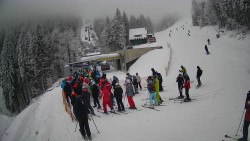 Modrá sjezdovka - dojezd k lanové dráze