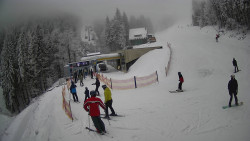 Modrá sjezdovka - dojezd k lanové dráze