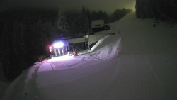 Modrá sjezdovka - dojezd k lanové dráze