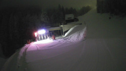 Modrá sjezdovka - dojezd k lanové dráze