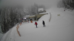 Modrá sjezdovka - dojezd k lanové dráze