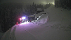 Modrá sjezdovka - dojezd k lanové dráze