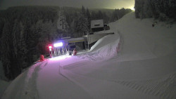 Modrá sjezdovka - dojezd k lanové dráze