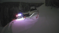 Modrá sjezdovka - dojezd k lanové dráze