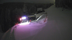 Modrá sjezdovka - dojezd k lanové dráze