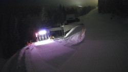 Modrá sjezdovka - dojezd k lanové dráze