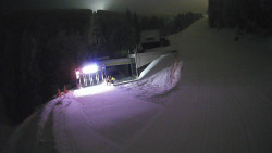 Modrá sjezdovka - dojezd k lanové dráze