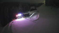 Modrá sjezdovka - dojezd k lanové dráze