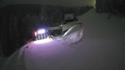 Modrá sjezdovka - dojezd k lanové dráze