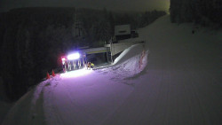 Modrá sjezdovka - dojezd k lanové dráze