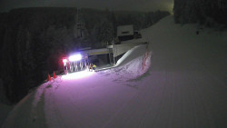 Modrá sjezdovka - dojezd k lanové dráze