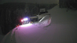 Modrá sjezdovka - dojezd k lanové dráze